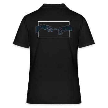 Created by GOD - Frauen Polo Shirt - Schwarz - Hinten - Ailine (174cm)