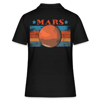 Vintage Retro Occupy Mars Space Astronaut Cadeau - Polo Femme - noir - Dos - Ailine (174cm)
