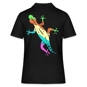 Lézard Gecko Zoologie Faune Amphibien Amphibien - Polo Femme - noir - Dos - Ailine (174cm)