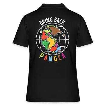 Bring Back Pangea Geologie Geografie Geschenk - Frauen Polo Shirt - Schwarz - Hinten - Ailine (174cm)