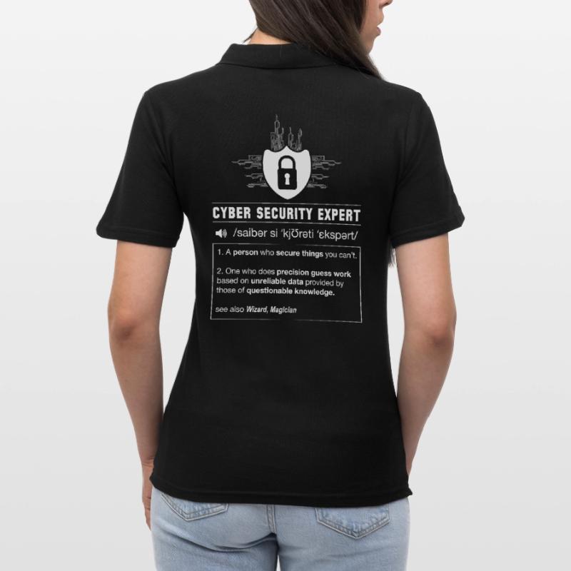 Cyber Security Definition Programmierer IT Nerd Frauen Polo Shirt