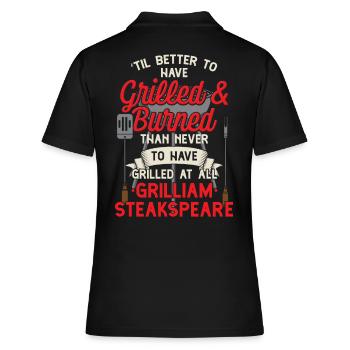 Funny BBQ BBQ Griller Shirt - Polo Femme - noir - Dos - Ailine (174cm)
