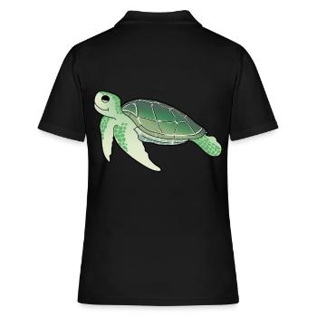 Créatures marines Tortues Tortues - Polo Femme - noir - Dos - Ailine (174cm)