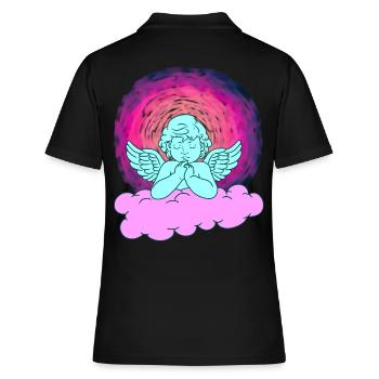 Ange Nuage Céleste Au-delà ange gardien - Polo Femme - noir - Dos - Ailine (174cm)