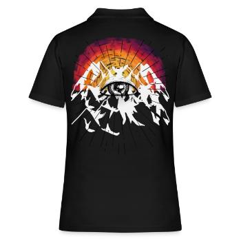 Tod Jenseits Gott Jesus Auferstehung Beerdigung - Frauen Polo Shirt - Schwarz - Hinten - Ailine (174cm)