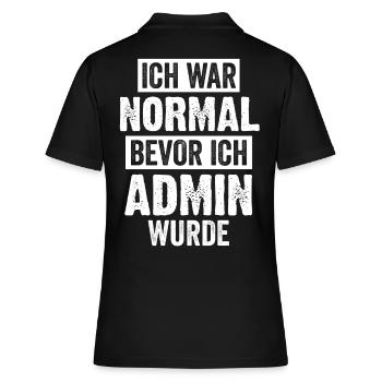 Admin Informatik Student Lustige Sprüche - Frauen Polo Shirt - Schwarz - Hinten - Ailine (174cm)