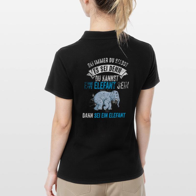 Elefanten Mama Mutter Muttertag Dickhäuter Geschen Frauen Polo Shirt