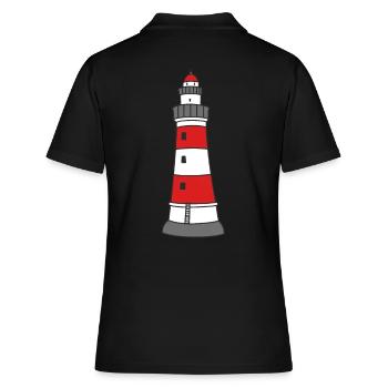 Leuchtturm Küste Nautik Signal Seefahrt Nautik - Frauen Polo Shirt - Schwarz - Hinten - Ailine (174cm)