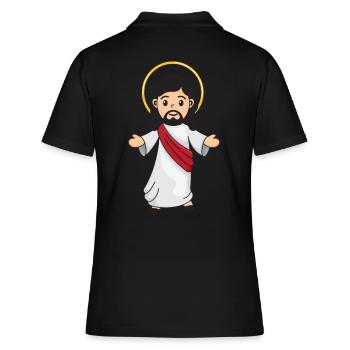 Jésus Christ - Polo Femme - noir - Dos - Ailine (174cm)