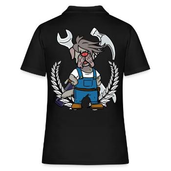 Werkzeug Mechaniker Werkstatt Berufe Job - Frauen Polo Shirt - Schwarz - Hinten - Ailine (174cm)