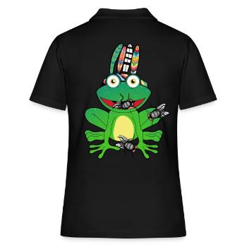 écologie grenouille insectes ami écologie environnement nature - Polo Femme - noir - Dos - Ailine (174cm)