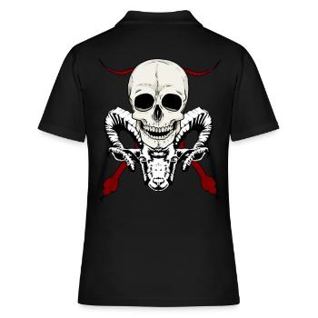 Diable Satan Satan Satan Démon Crâne diabolique - Polo Femme - noir - Dos - Ailine (174cm)