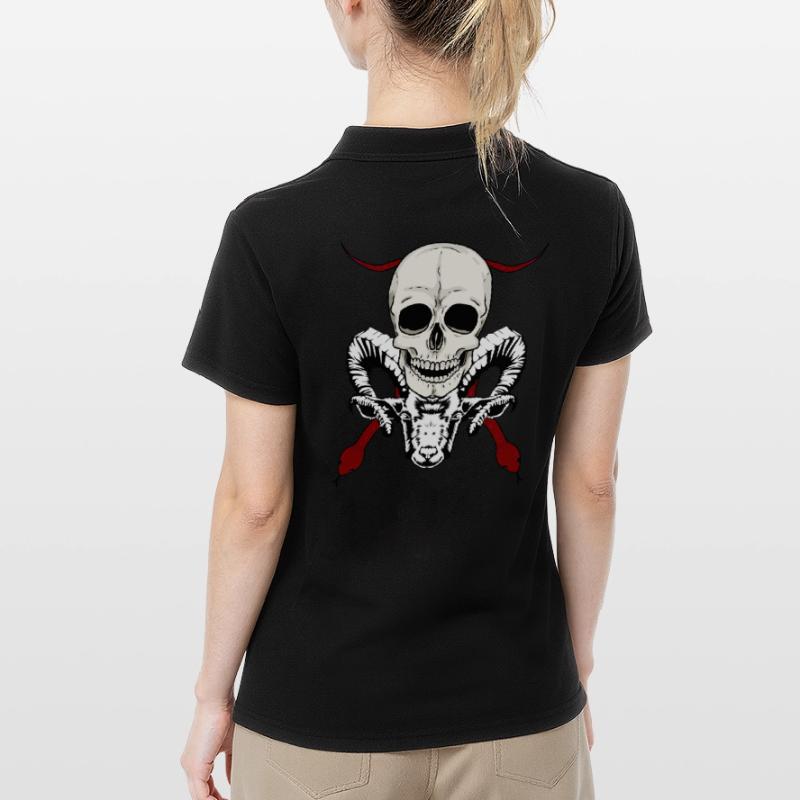Devil Satan Satan Satanic Demon Devilish Skull Women's Polo Shirt