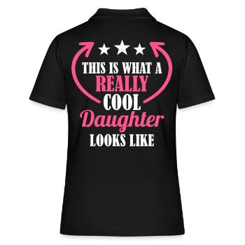 Really cool daughter - Women's Polo Shirt - black - Back - Ailine (174cm)