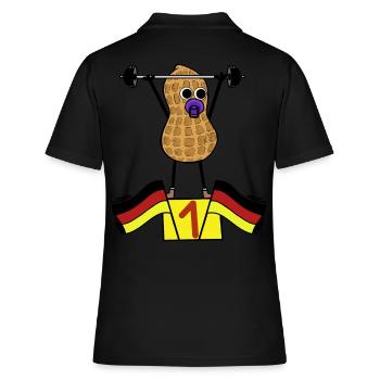 Peanut Baby Athlete Weights Training Allemand - Polo Femme - noir - Dos - Ailine (174cm)