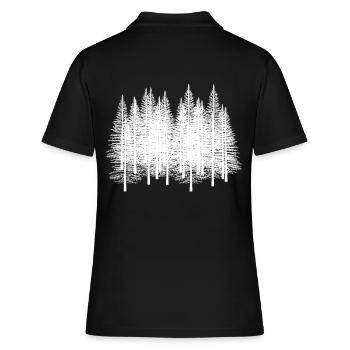 Forest Forests Forest Forest Gift Idea Camping - Women's Polo Shirt - black - Back - Ailine (174cm)
