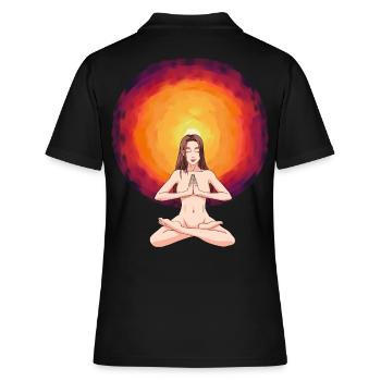 Shaman Hypnosis Vision Hallucination Enlightenment - Women's Polo Shirt - black - Back - Ailine (174cm)