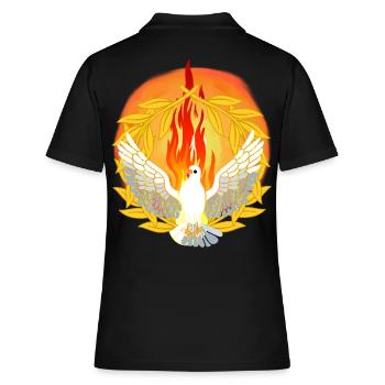 Colombe de la Paix Flamme Colombe Guerre Désarmement Oiseau - Polo Femme - noir - Dos - Ailine (174cm)