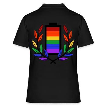Batterie batterie LGBT Homosexualité Gay Pride - Polo Femme - noir - Dos - Ailine (174cm)