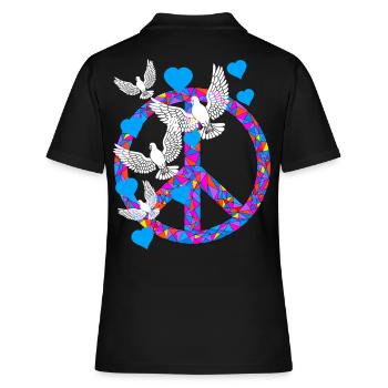 Symbole de paix Colombes de la paix Paix mondiale Paix - Polo Femme - noir - Dos - Ailine (174cm)