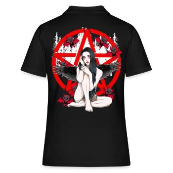 Pentagramme Vampire Ghost Horror Pentagramme - Polo Femme - noir - Dos - Ailine (174cm)
