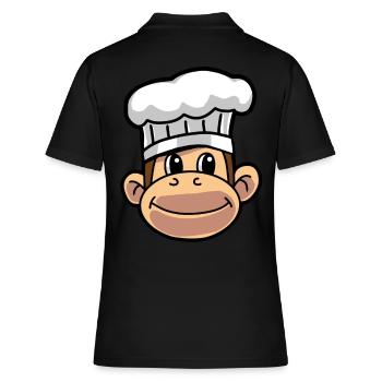 Cuisinier Cuisinier Singe Hobby Chef Art culinaire Cuisine - Polo Femme - noir - Dos - Ailine (174cm)