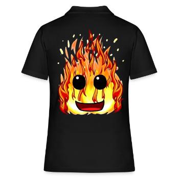 Feu Chaleur Flammes Inferno Face Incendie Professions - Polo Femme - noir - Dos - Ailine (174cm)