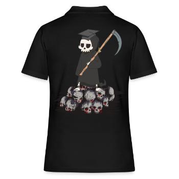 Horror Sense Meister Sensenmann Tod Halloween - Frauen Polo Shirt - Schwarz - Hinten - Ailine (174cm)