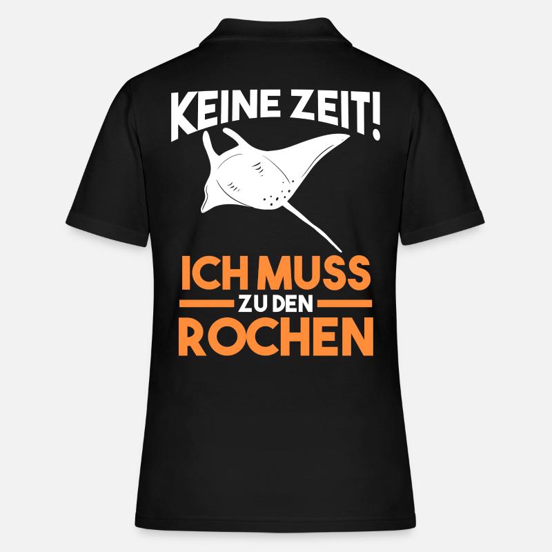 Rochen - Frauen Polo Shirt - Schwarz