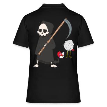 Death Grim Reaper Poulet Horreur Halloween Head Brutal - Polo Femme - noir - Dos - Ailine (174cm)