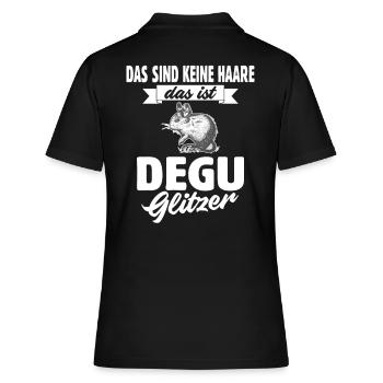 Deguhalter Degu - Frauen Polo Shirt - Schwarz - Hinten - Ailine (174cm)