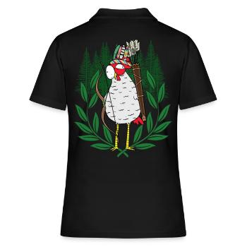 Archer de volaille Chicken Warrior - Polo Femme - noir - Dos - Ailine (174cm)