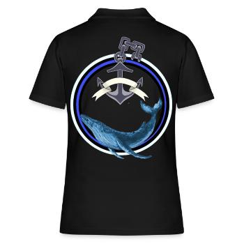 Mammifère marin Poisson Baleine Poisson Ancre maritime - Polo Femme - noir - Dos - Ailine (174cm)