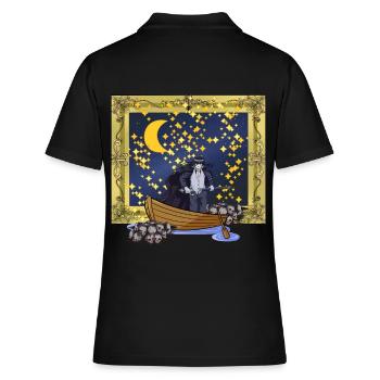 Starry Sky Fantasy Warrior Sword Fight Mort - Polo Femme - noir - Dos - Ailine (174cm)