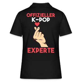 K-pop - Frauen Polo Shirt - Schwarz - Hinten - Ailine (174cm)