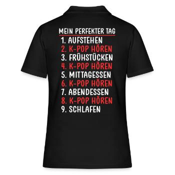 K-pop - Frauen Polo Shirt - Schwarz - Hinten - Ailine (174cm)