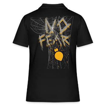Spider -No Fear - Frauen Polo Shirt - Schwarz - Hinten - Ailine (174cm)