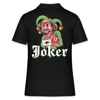 Joker avec carte à jouer - Polo Femme - noir - Dos - Ailine (174cm)