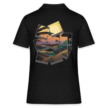 Vacances Sunset Beach Party - Polo Femme - noir - Dos - Ailine (174cm)