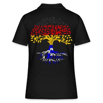 Roots Tree Allemagne Grèce - Polo Femme - noir - Dos - Ailine (174cm)