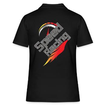 Speed Racing - Frauen Polo Shirt - Schwarz - Hinten - Ailine (174cm)