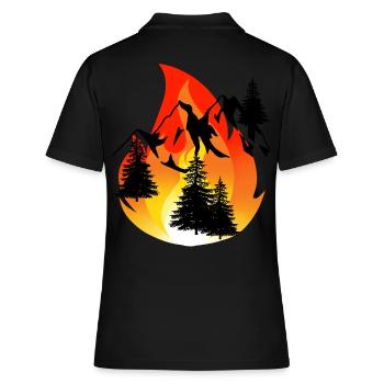 Inferno Fire Nature Fire Conservation de la nature Forêt Montagnes - Polo Femme - noir - Dos - Ailine (174cm)