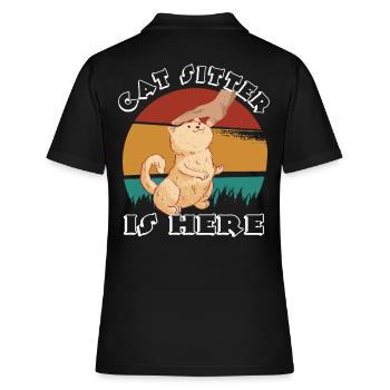 Cat Sitter Is Here for men, women and children - Polo Femme - noir - Dos - Ailine (174cm)