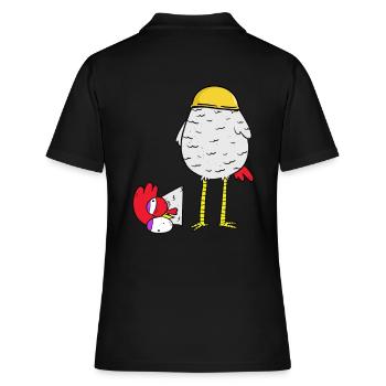Poulet Chantier Casque de sécurité Ariss Entrepreneur Job - Polo Femme - noir - Dos - Ailine (174cm)