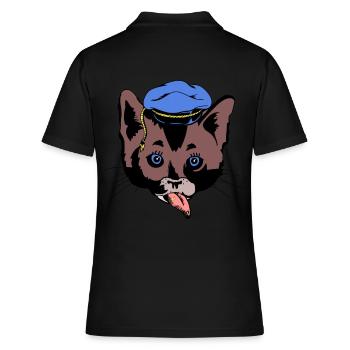 Cat’s Head Sailor Sailor Ship Ahoi maritim - Polo Femme - noir - Dos - Ailine (174cm)