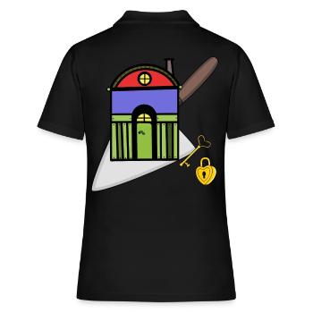 Maçon truelle artisan maison constructeur construction - Polo Femme - noir - Dos - Ailine (174cm)