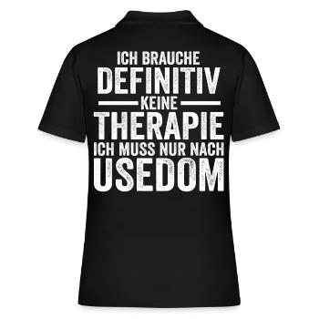 Ostsee Usedom - Frauen Polo Shirt - Schwarz - Hinten - Ailine (174cm)