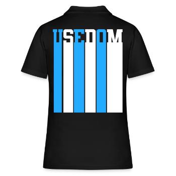 Ostsee Usedom - Frauen Polo Shirt - Schwarz - Hinten - Ailine (174cm)