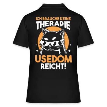 Ostsee Usedom - Frauen Polo Shirt - Schwarz - Hinten - Ailine (174cm)