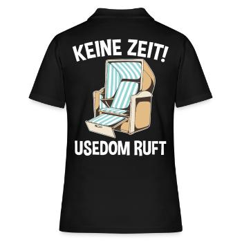 Ostsee Usedom - Frauen Polo Shirt - Schwarz - Hinten - Ailine (174cm)